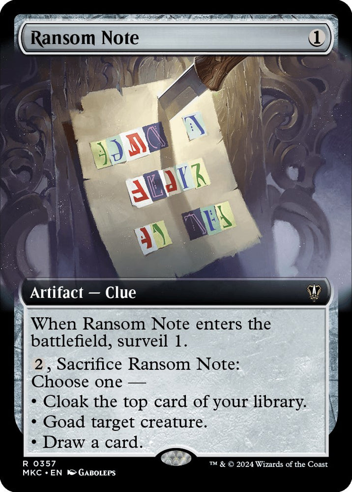 Ransom Note (0357) (Extended Art)