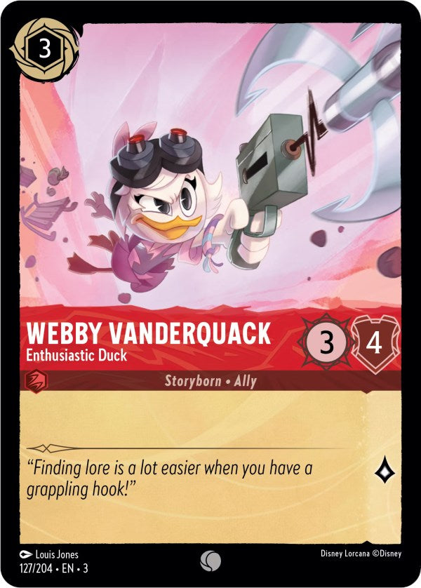 Webby Vanderquack - Enthusiastic Duck (127/204) [Into the Inklands]