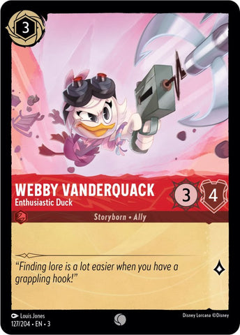 Webby Vanderquack - Enthusiastic Duck (127/204) [Into the Inklands]
