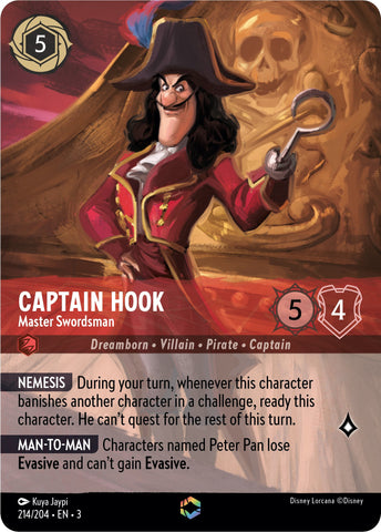 Captain Hook - Master Swordsman (Alternate Art) (214/204) [Into the Inklands]