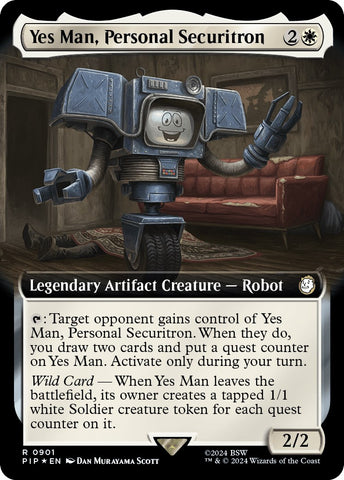 Yes Man, Personal Securitron (Extended Art) (Surge Foil)