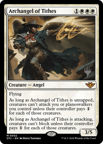 Archangel of Tithes (Promo Pack) [Outlaws of Thunder Junction Promos]
