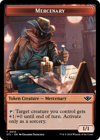 Mercenary // Vampire Rogue Double-Sided Token