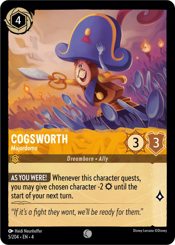 Cogsworth - Majordomo (5/204) [Ursula's Return]