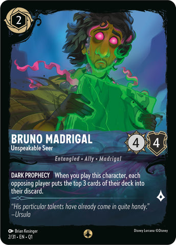 Bruno Madrigal - Unspeakable Seer (2/31) [Illumineer's Quest: Deep Trouble]