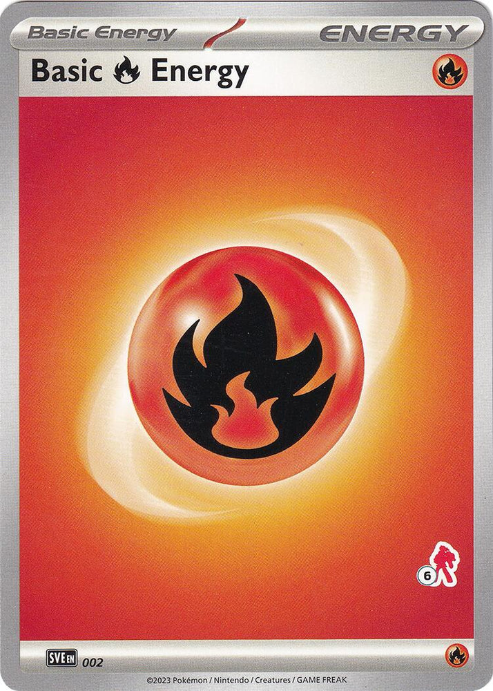 Basic Fire Energy (002) (Armarouge Stamp #6) [Battle Academy 2024]
