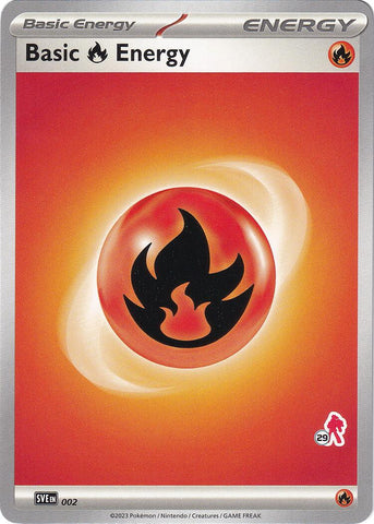 Basic Fire Energy (002) (Armarouge Stamp #29) [Battle Academy 2024]