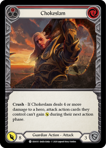Chokeslam (Red) [CRU035] 1st Edition Rainbow Foil