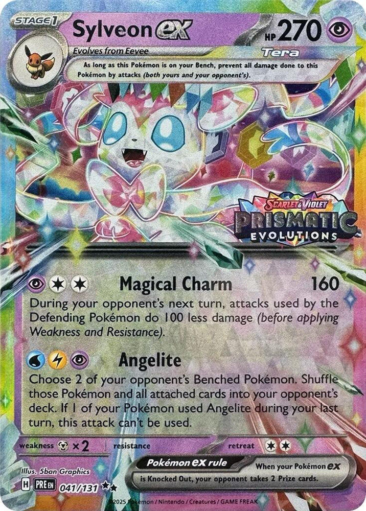 Sylveon ex - 041/131 (Prismatic Evolutions Stamp)