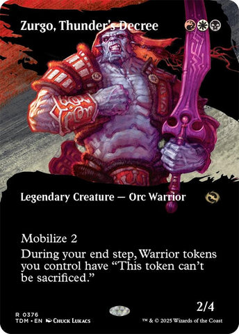 Zurgo, Thunder's Decree (Borderless)