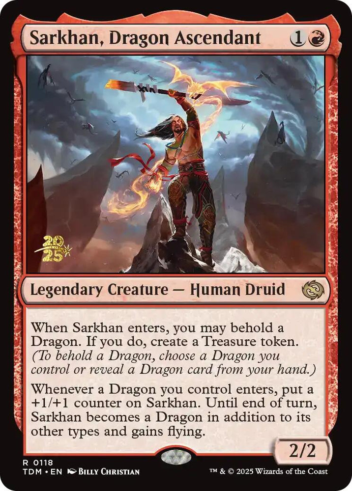 Sarkhan, Dragon Ascendant [Tarkir: Dragonstorm Prerelease Cards]