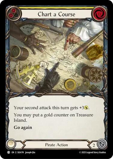 Chart a Course (Yellow) [SEA174] (High Seas)  Rainbow Foil