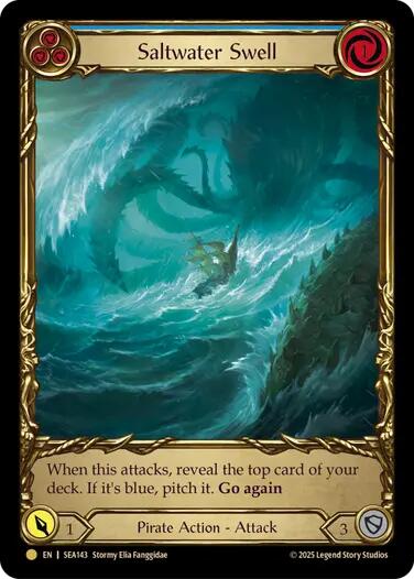 Saltwater Swell (Blue) (Treasure) [SEA142] (High Seas)  Cold Foil