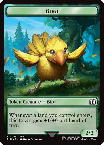Bird (0016) // Wizard (0014) Double-Sided Token