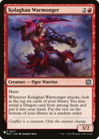 Kolaghan Warmonger [The List]