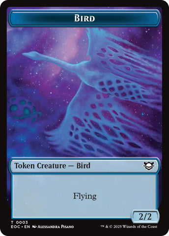 Bird // Golem (0012) Double-Sided Token [Edge of Eternities Tokens]