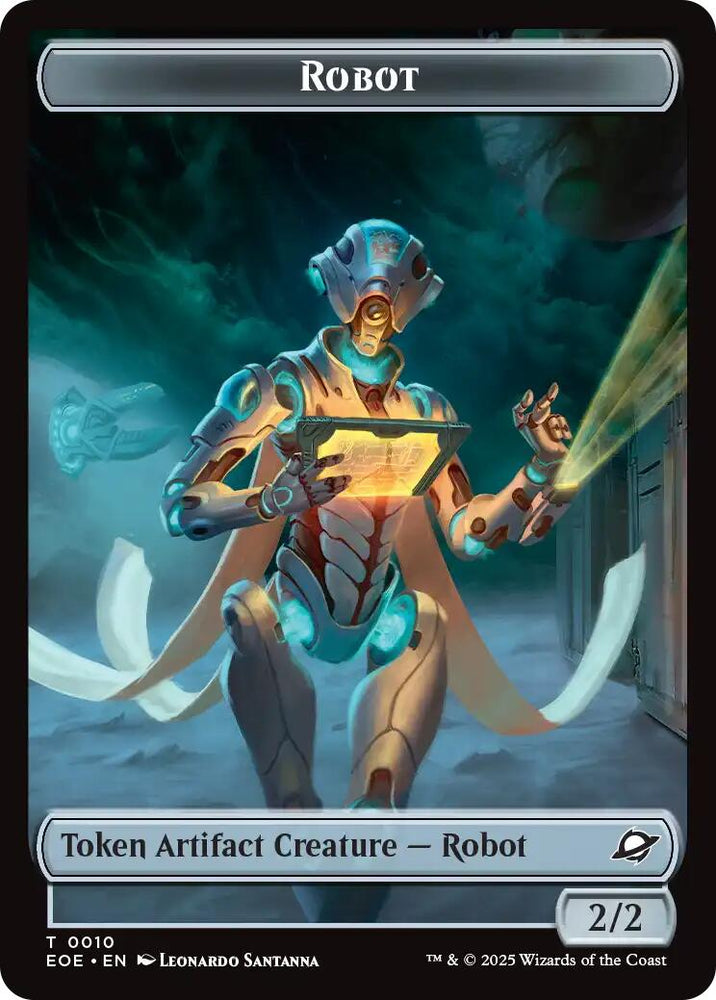 Robot // Emblem - Tezzeret, Cruel Captain Double-Sided Token
