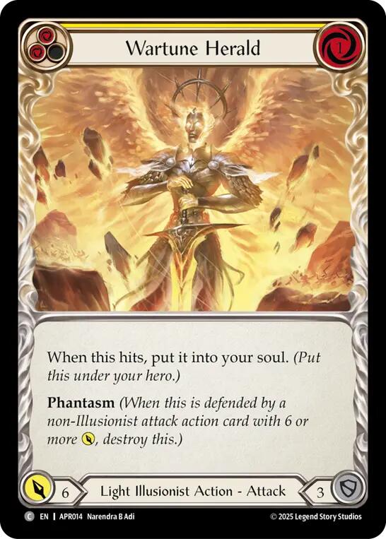 Wartune Herald (Yellow) [APR014] (Armory Deck: Legends Prism)