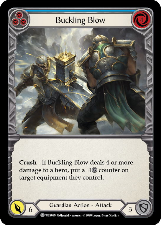 Buckling Blow (Blue) [WTR059] Unlimited Edition Rainbow Foil