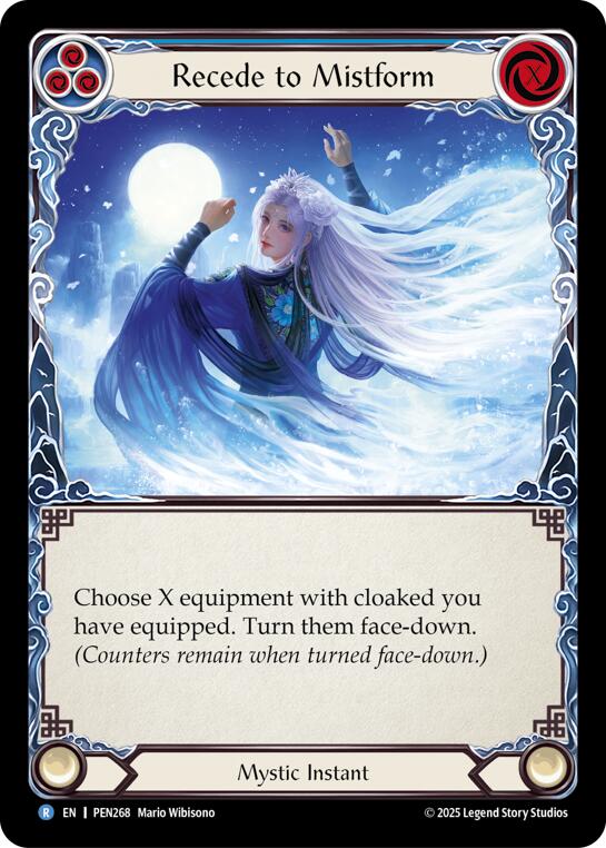 Recede To Mistform (Blue) (Rainbow Foil) [PEN268] (Compendium of Rathe)  Rainbow Foil