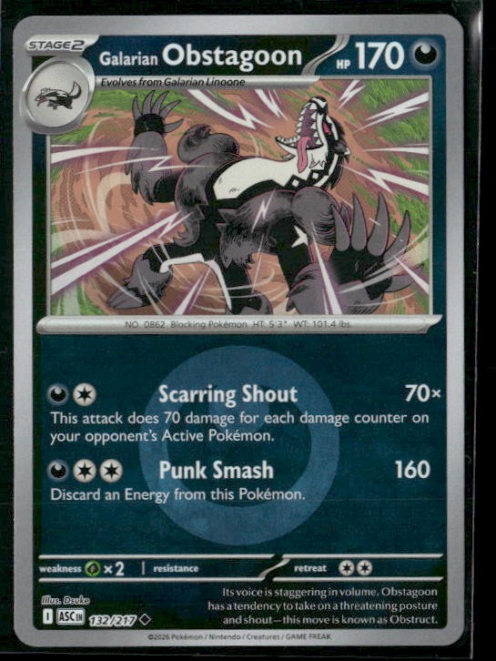 Galarian Obstagoon - 132/217 (Energy Symbol Pattern)
