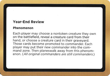 Year-End Review (Black Lotus Unknown Planechase) [Oversize Cards]