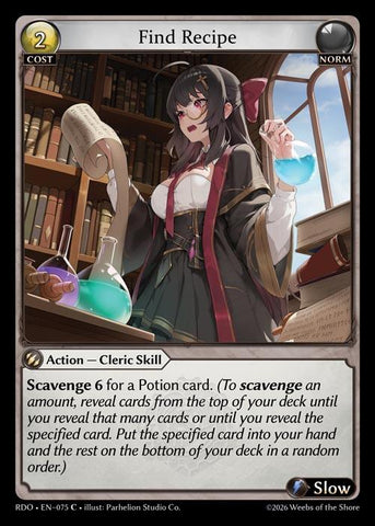 Find Recipe (75) [Radiant Origins]