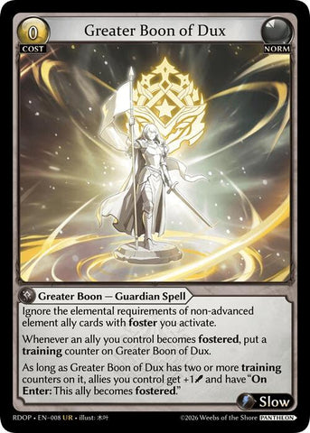 Greater Boon of Dux (8) [Radiant Origins: Pantheon]