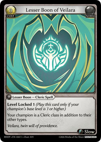 Lesser Boon of Veilara