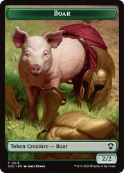 Boar // Fractal (0005) Double-Sided Token [Secrets of Strixhaven Commander Tokens]