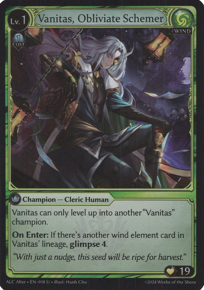 Vanitas, Obliviate Schemer (018) [Alchemical Revolution Alter Edition]