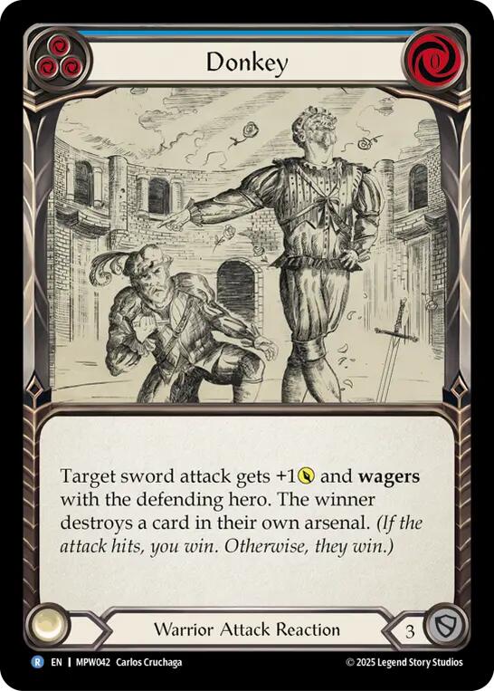 Donkey (Blue) [MPW042] (Mastery Pack Warrior)  Rainbow Foil