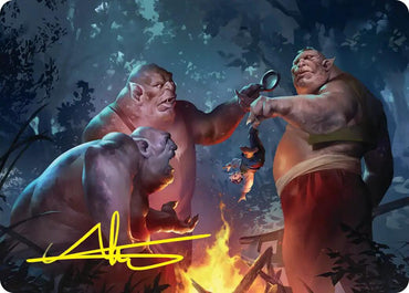 Tom, Bert, and William Art Card (Gold-Stamped Signature) [The Hobbit Art Series]
