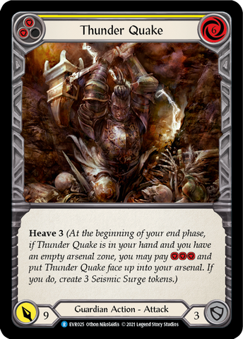 Thunder Quake (Yellow) [EVR025] (Everfest)  1st Edition Rainbow Foil