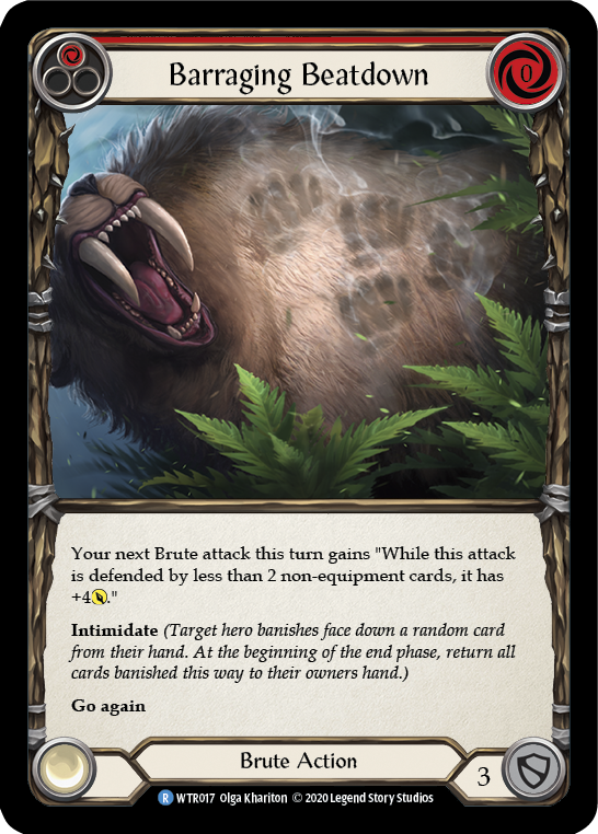 Barraging Beatdown (Red) [WTR017] Unlimited Edition Rainbow Foil