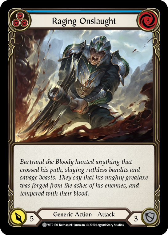Raging Onslaught (Blue) [WTR190] Unlimited Edition Normal