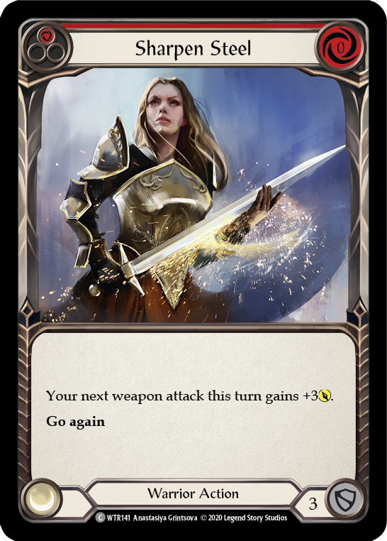Sharpen Steel (Red) [WTR141] Unlimited Edition Rainbow Foil