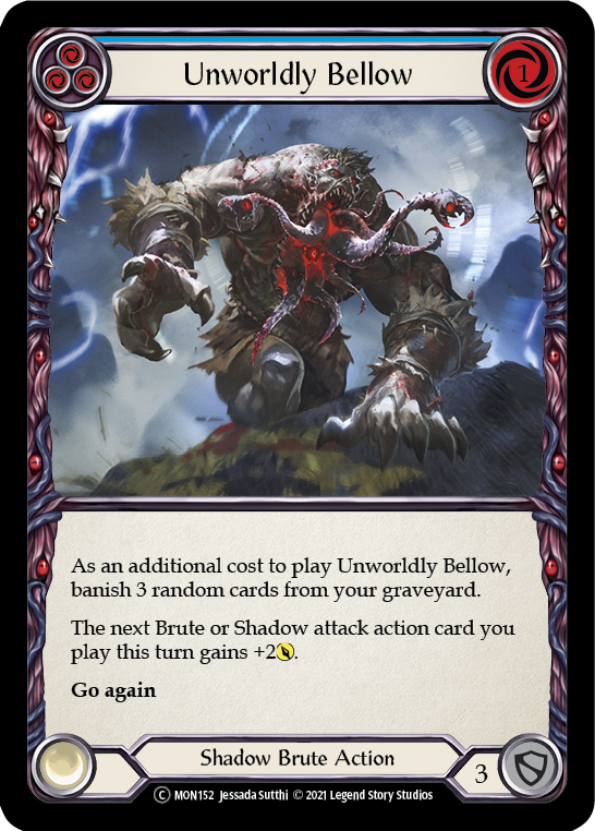 Unworldly Bellow (Blue) (Rainbow Foil) [U-MON152-RF] Unlimited Edition Rainbow Foil
