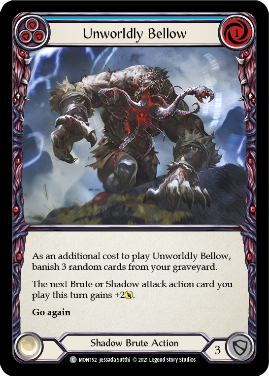 Unworldly Bellow (Blue) (Rainbow Foil) [MON152-RF] 1st Edition Rainbow Foil