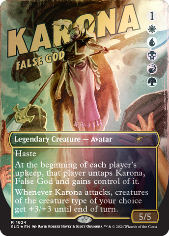 Karona, False God (Rainbow Foil) [Secret Lair Drop Series]