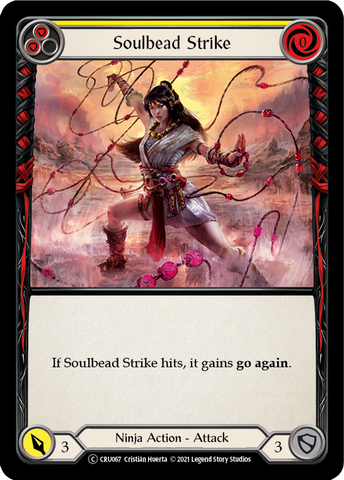 Soulbead Strike (Yellow) (Rainbow Foil) [CRU067-RF] Unlimited Rainbow Foil