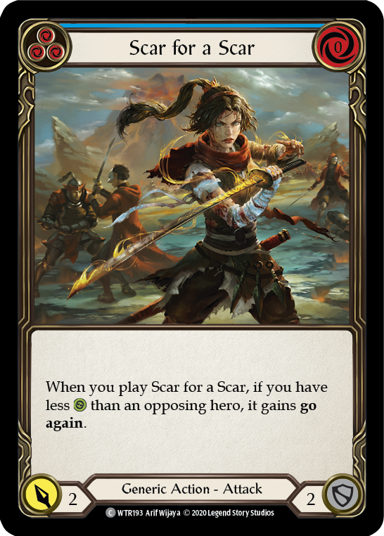 Scar for a Scar (Blue) [WTR193] Unlimited Edition Rainbow Foil