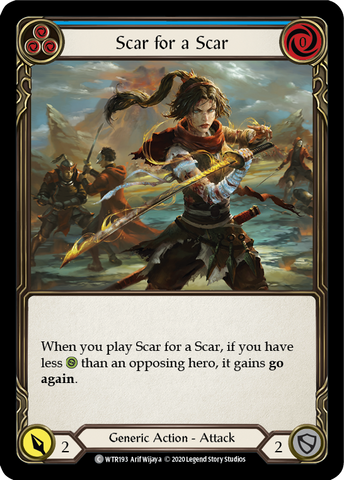 Scar for a Scar (Blue) [WTR193] Unlimited Edition Rainbow Foil