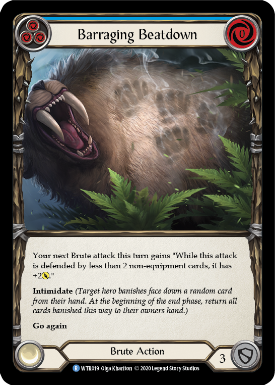 Barraging Beatdown (Blue) [WTR019] Unlimited Edition Rainbow Foil