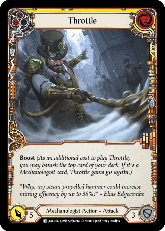 Throttle (Yellow) [ARC024] Unlimited Edition Rainbow Foil