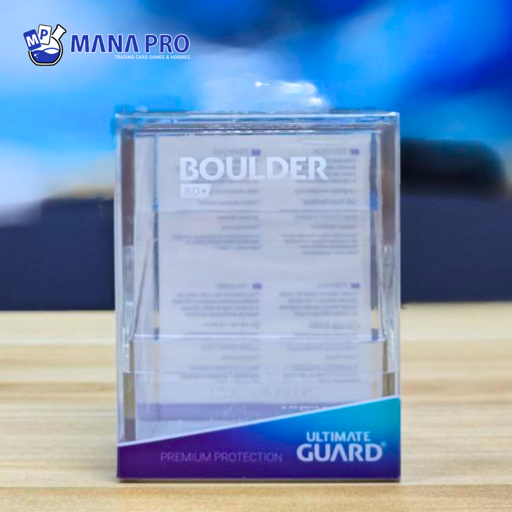 ULTIMATE GUARD BOULDER SOLID CLEAR 80+ DECK CASE