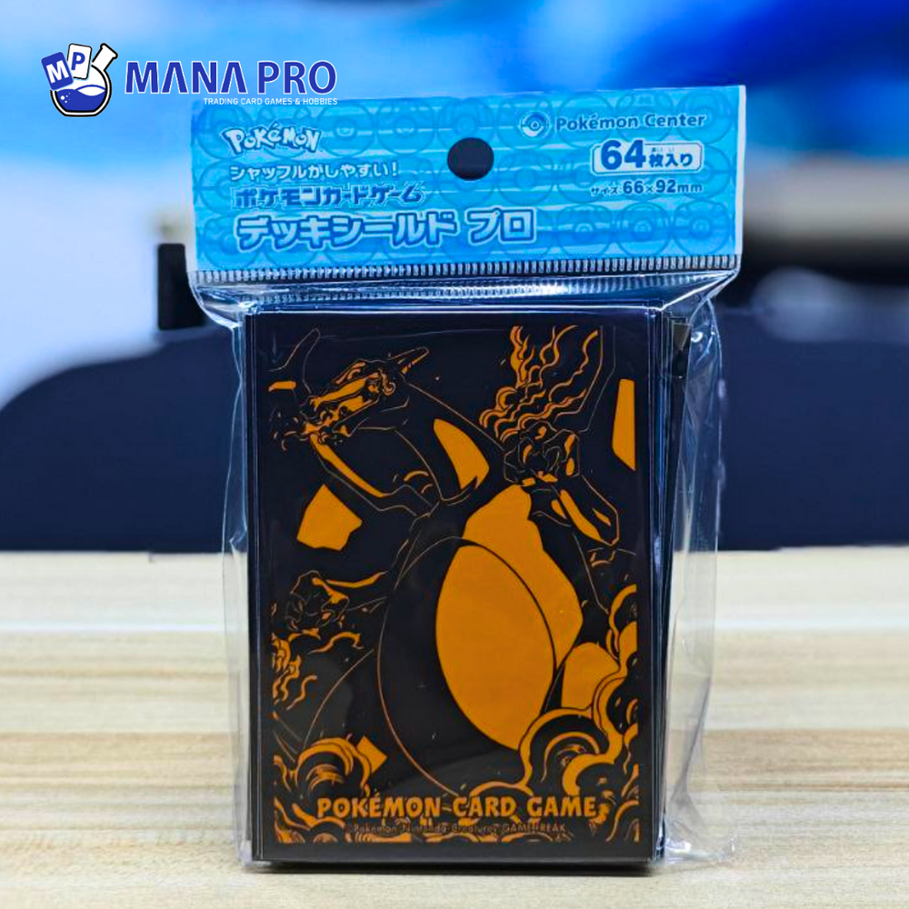 CARD SLEEVES - CHARIZARD LIGHT ORANGE POKEMON 64 SLEEVES