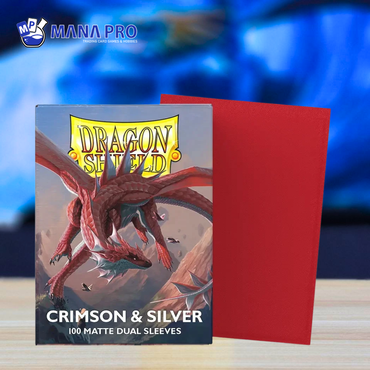 DRAGON SHIELD CRIMSON & SILVER DUAL MATTE SLEEVE