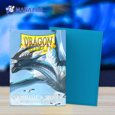 DRAGON SHIELD SKY BLUE & SILVER DUAL MATTE SLEEVE