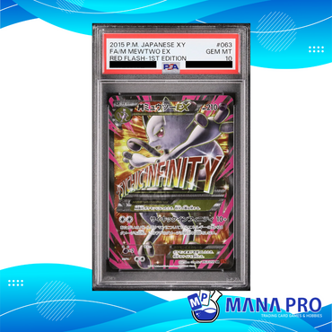 M MEWTWO EX RED FLASH 1ST EDITION XY 063/059 SR PSA 10 JPN